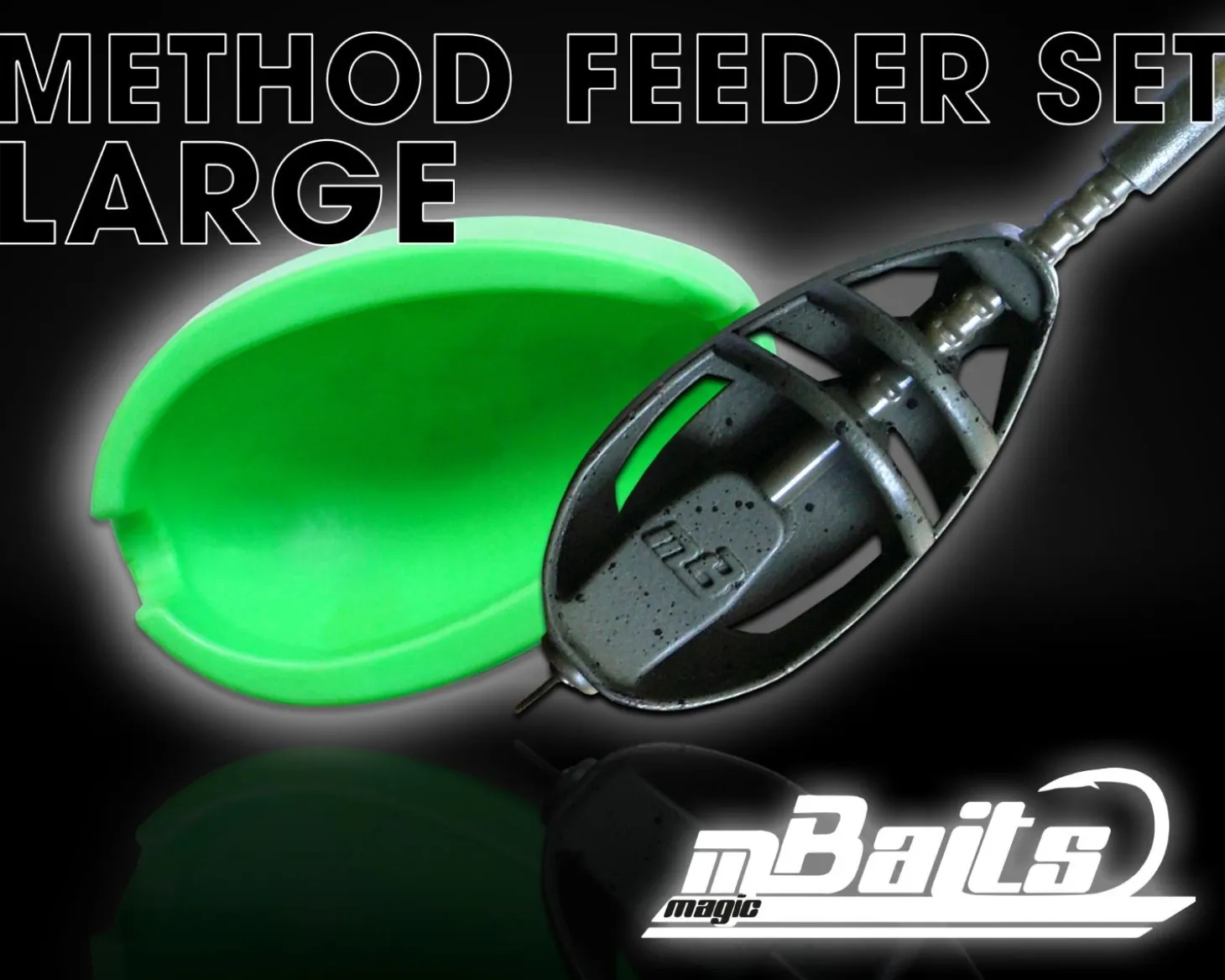 Magic Baits Method Feeder Set Large 80g Feederkorb und Feedermulde Karpfen Futterkorb Carp Inline Feeder Feeder Körbe