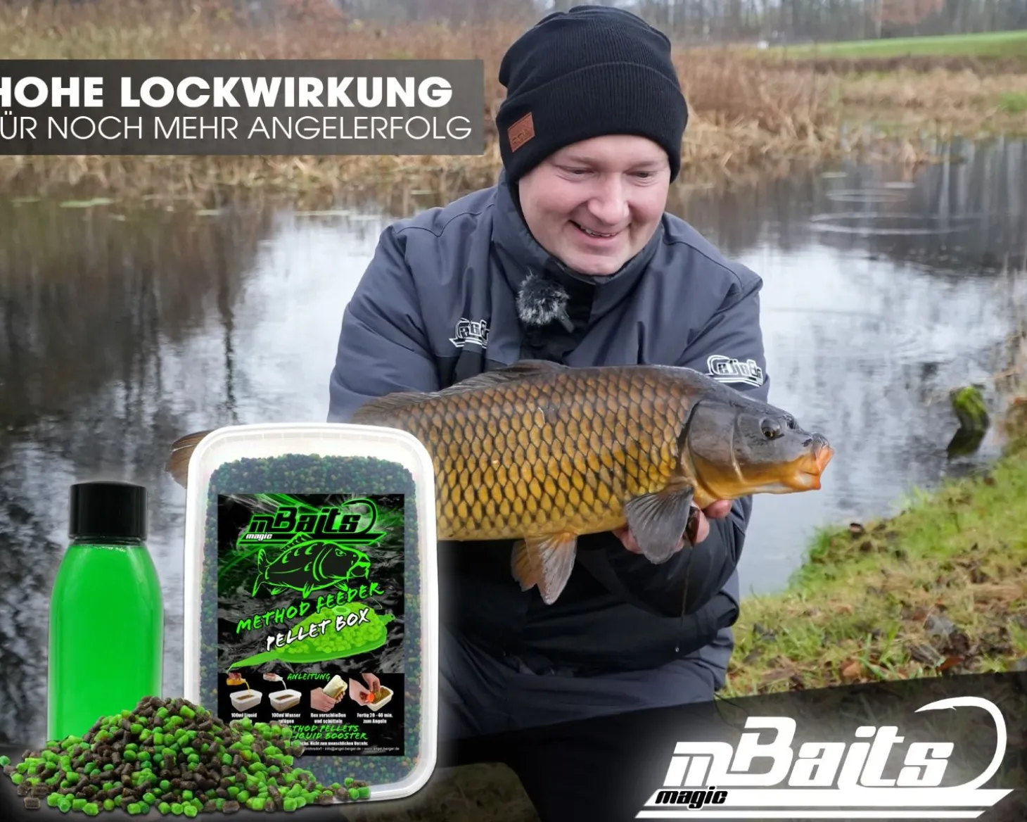 Magic Baits Method Feeder Pellet Box Natural Squid & Liver Futtermittel