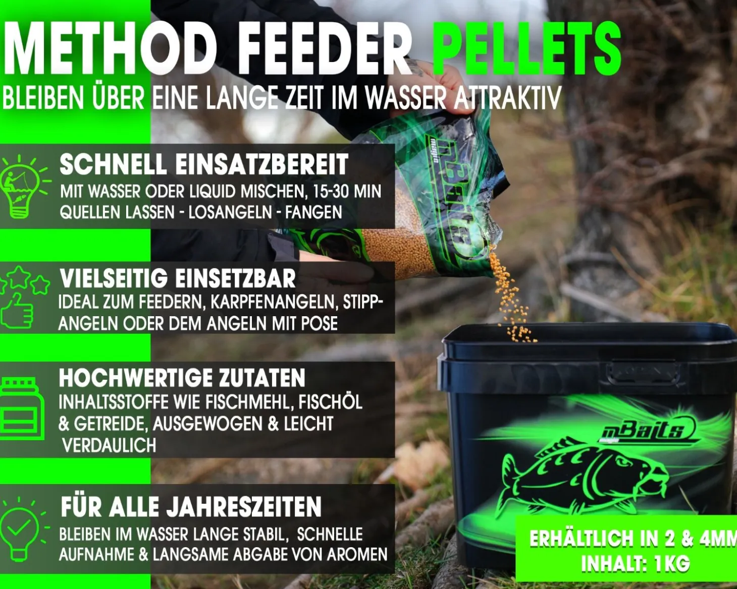 Magic Baits Method Feeder Pellets Feederpellets Feederfutter Feederfischen Feederangeln Futtermittel