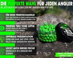 Magic Baits Mini Two Tone Pop Ups Method Feeder Boilies Premium Range -Natural Squid & Liver Futtermittel