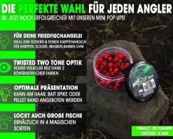 Magic Baits Mini Two Tone Pop Ups Method Feeder Boilies Premium Range -Red Garlic Futtermittel