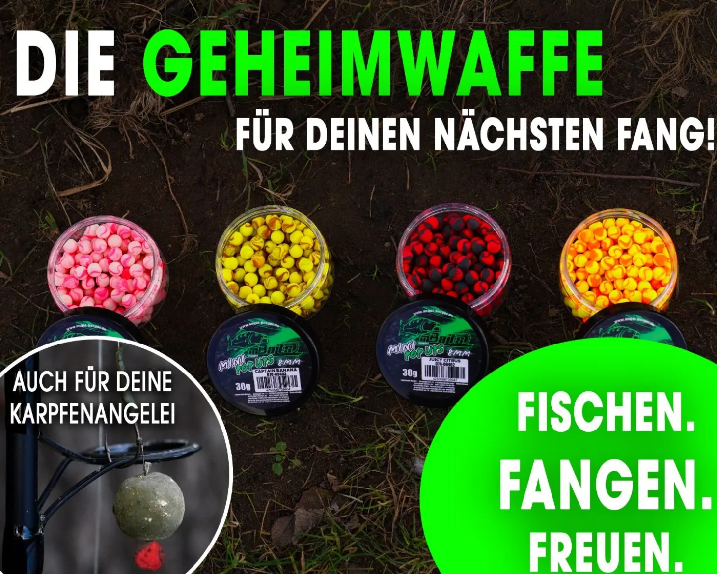 Magic Baits Mini Two Tone Pop Ups Method Feeder Boilies Premium Range -Red Garlic Futtermittel
