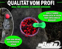 Magic Baits Mini Two Tone Pop Ups Method Feeder Boilies Premium Range -Red Garlic Futtermittel