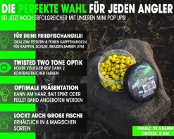 Magic Baits Mini Two Tone Pop Ups Method Feeder Boilies Premium Range -Captain Banana Futtermittel