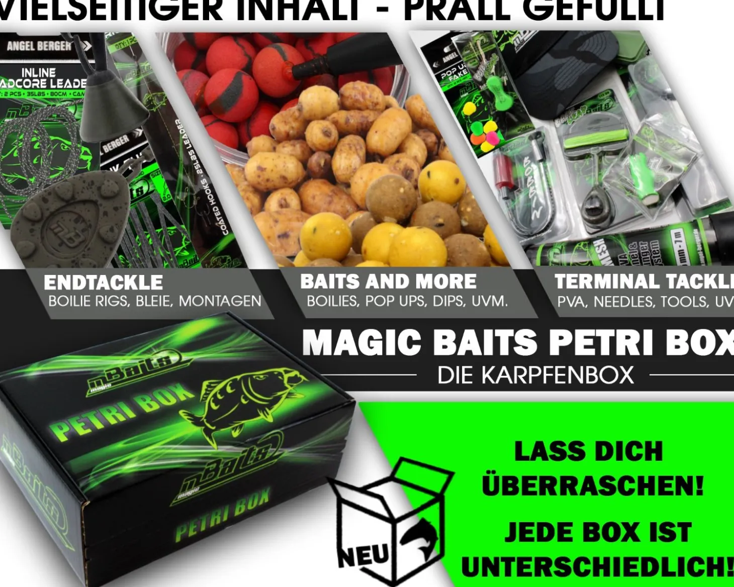 Magic Baits Petri Box Karpfenbox Angelbox Promo Box Geschenk Angeln Angelzubehör Zielfische