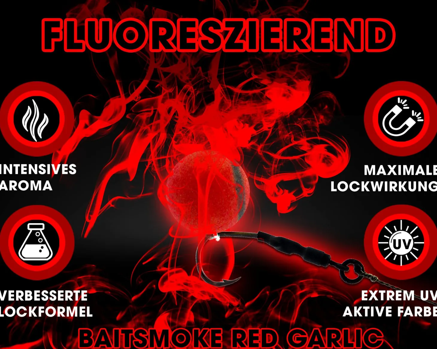 Magic Baits Power Smoke Red Garlic Baitsmoke Bait Smoke Lockstoff Booster Liquid Boilie Dip Lockstoffe / Flüssiglockstoffe