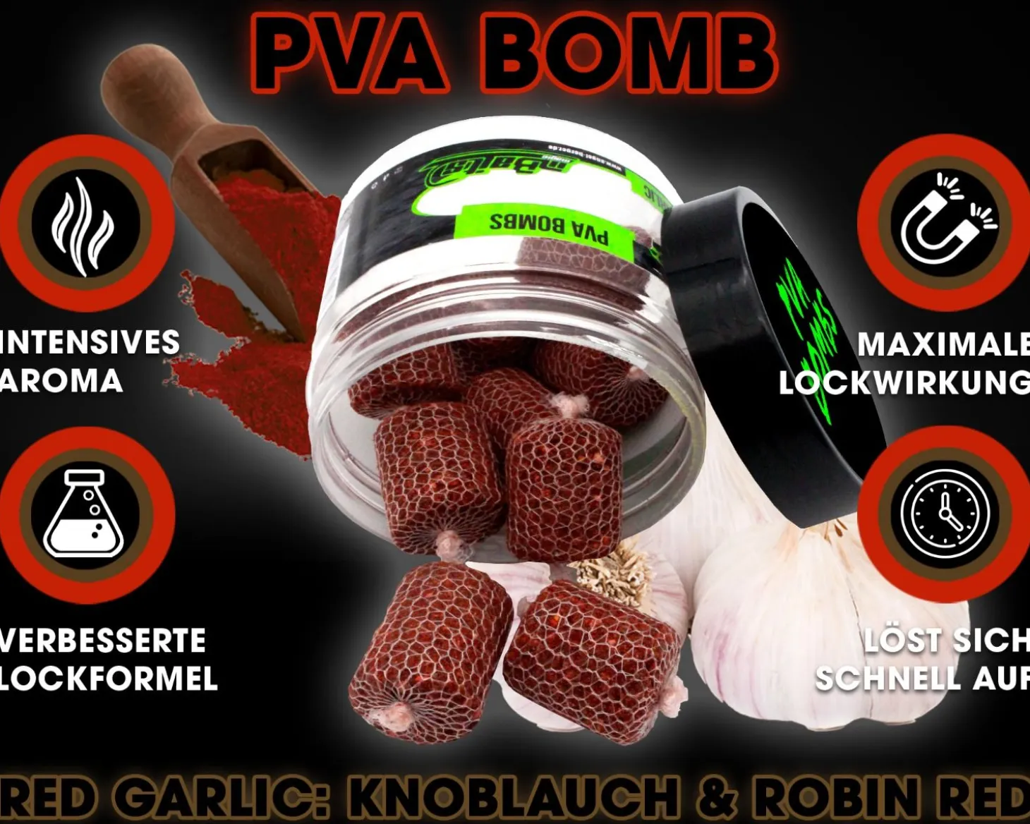 Magic Baits PVA Bombs PVA Sticks Ready PVA Bomb Karpfen Angeln Futter Boilies Futtermittel