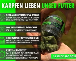 Magic Baits PVA Bombs PVA Sticks Ready PVA Bomb Karpfen Angeln Futter Boilies Futtermittel