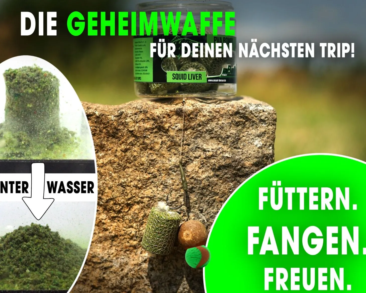 Magic Baits PVA Bombs PVA Sticks Ready PVA Bomb Karpfen Angeln Futter Boilies Futtermittel