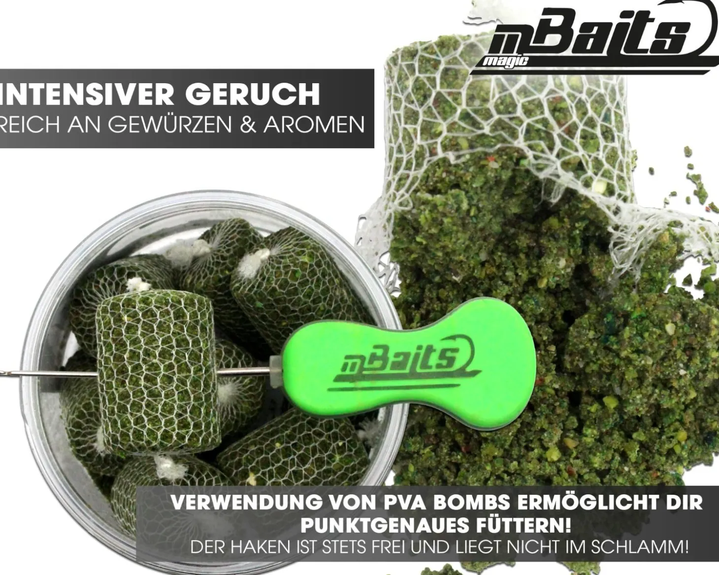 Magic Baits PVA Bombs PVA Sticks Ready PVA Bomb Karpfen Angeln Futter Boilies Futtermittel