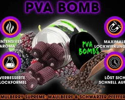 Magic Baits PVA Bombs PVA Sticks Ready PVA Bomb Karpfen Angeln Futter Boilies Futtermittel