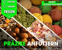 Magic Baits PVA Mesh 25 mm Funnel Web System wasserlösliches Netzmaterial zum Karpfenangeln Karpfen PVA