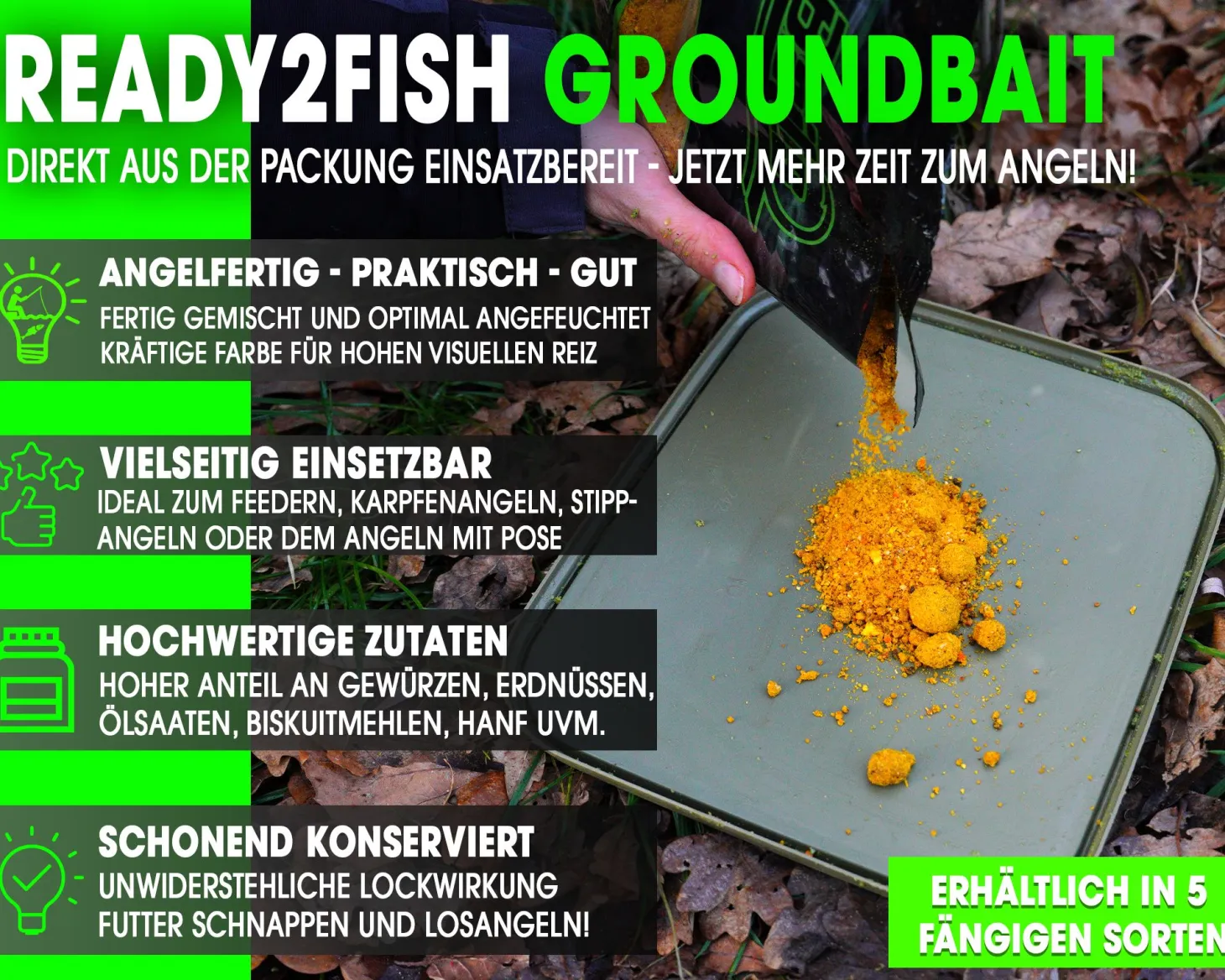 Magic Baits Ready 2 Fish Groundbait Angelfutter Fertigfutter Feeder Futter angelfertig Grundfutter fertig zum Angeln Futtermittel