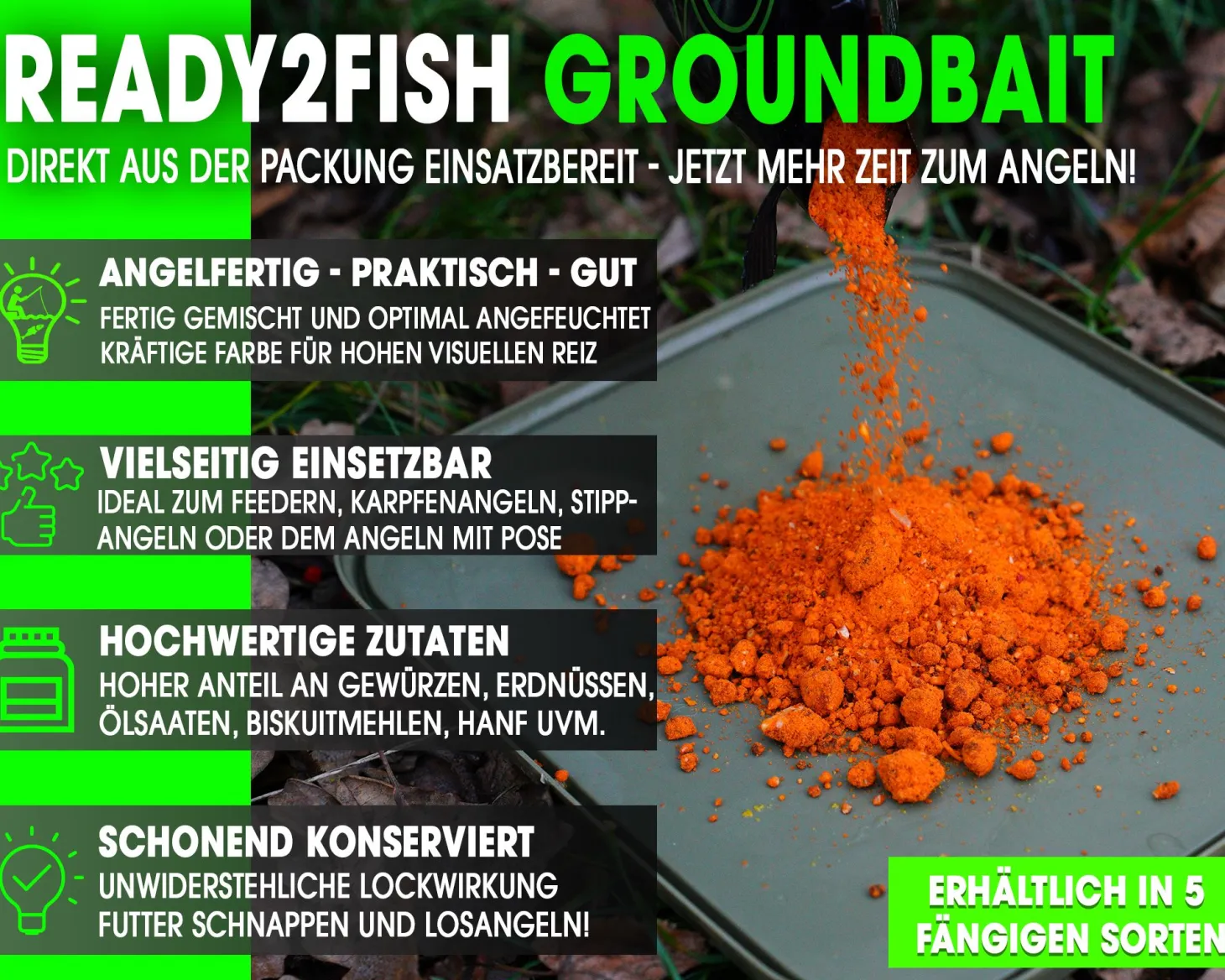 Magic Baits Ready 2 Fish Groundbait Angelfutter Fertigfutter Feeder Futter angelfertig Grundfutter fertig zum Angeln Futtermittel