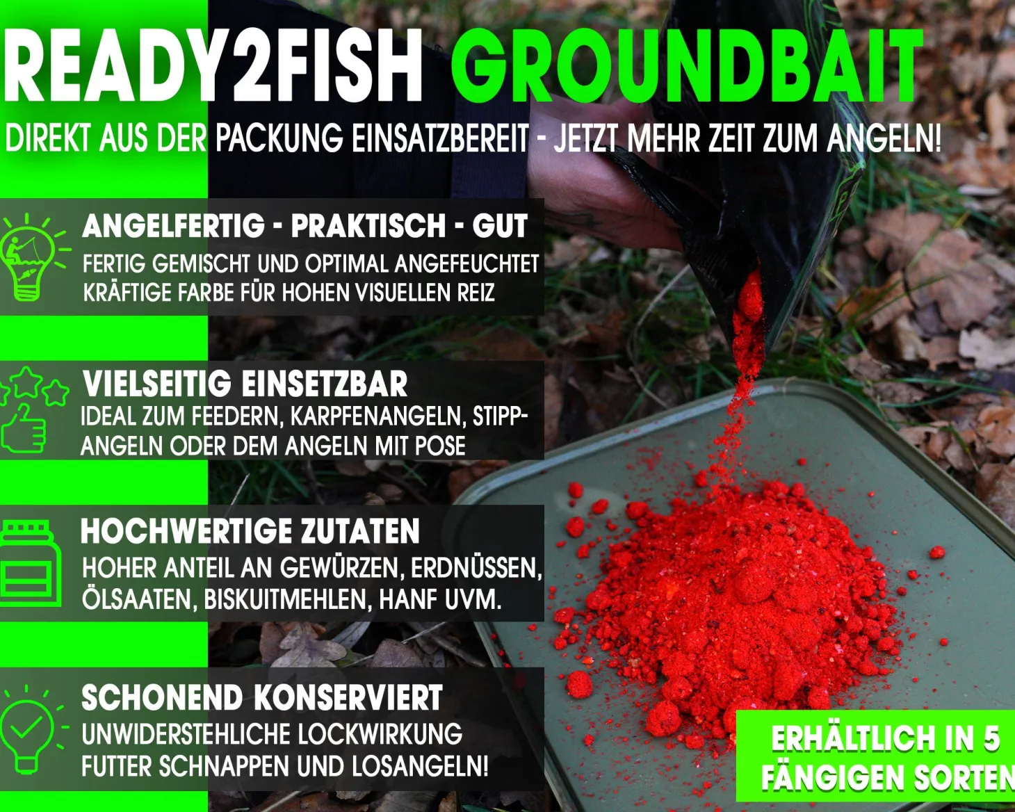 Magic Baits Ready 2 Fish Groundbait Angelfutter Fertigfutter Feeder Futter angelfertig Grundfutter fertig zum Angeln Futtermittel