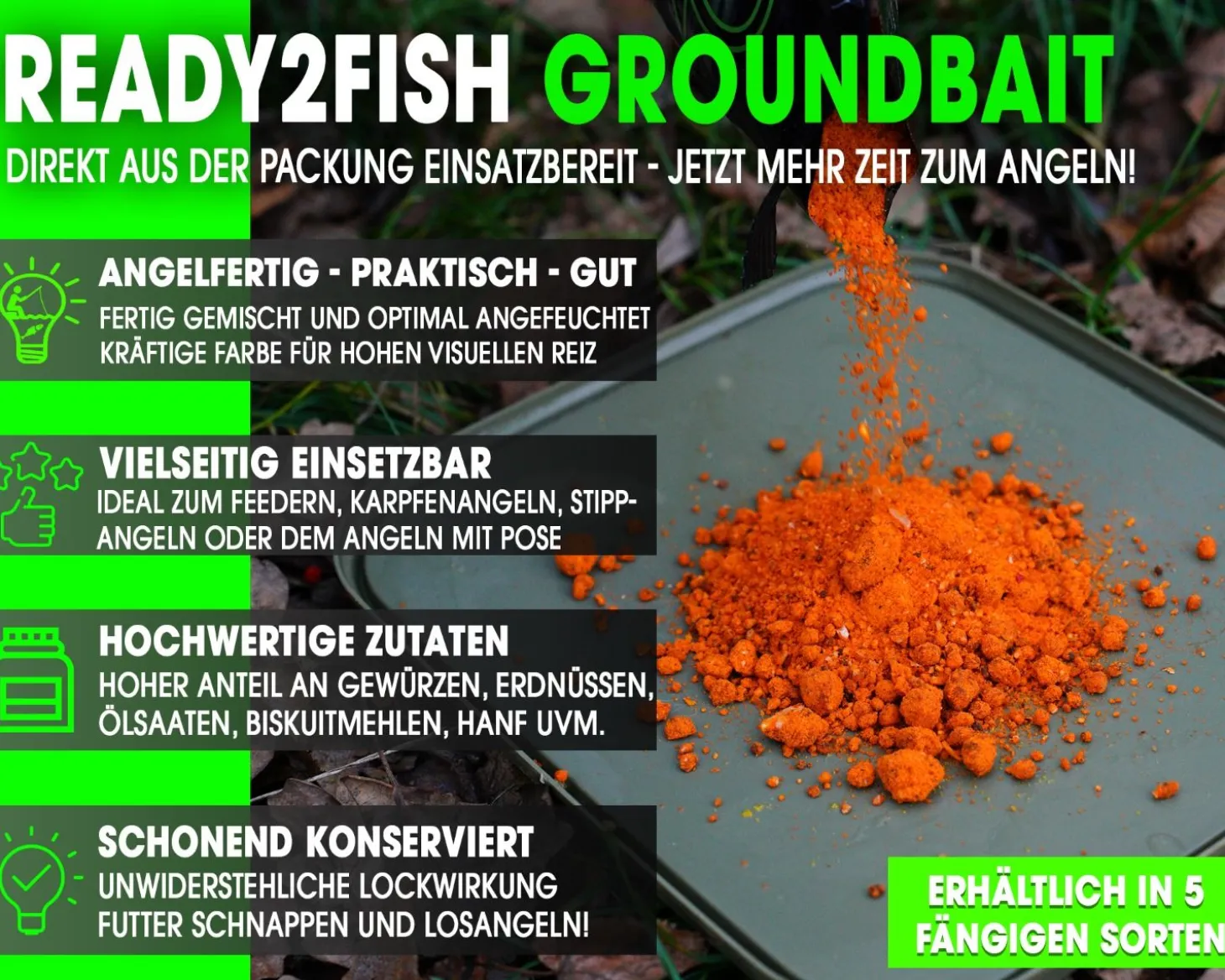 Magic Baits Ready 2 Fish Groundbait Angelfutter Fertigfutter Feeder Futter angelfertig Grundfutter fertig zum Angeln Futtermittel