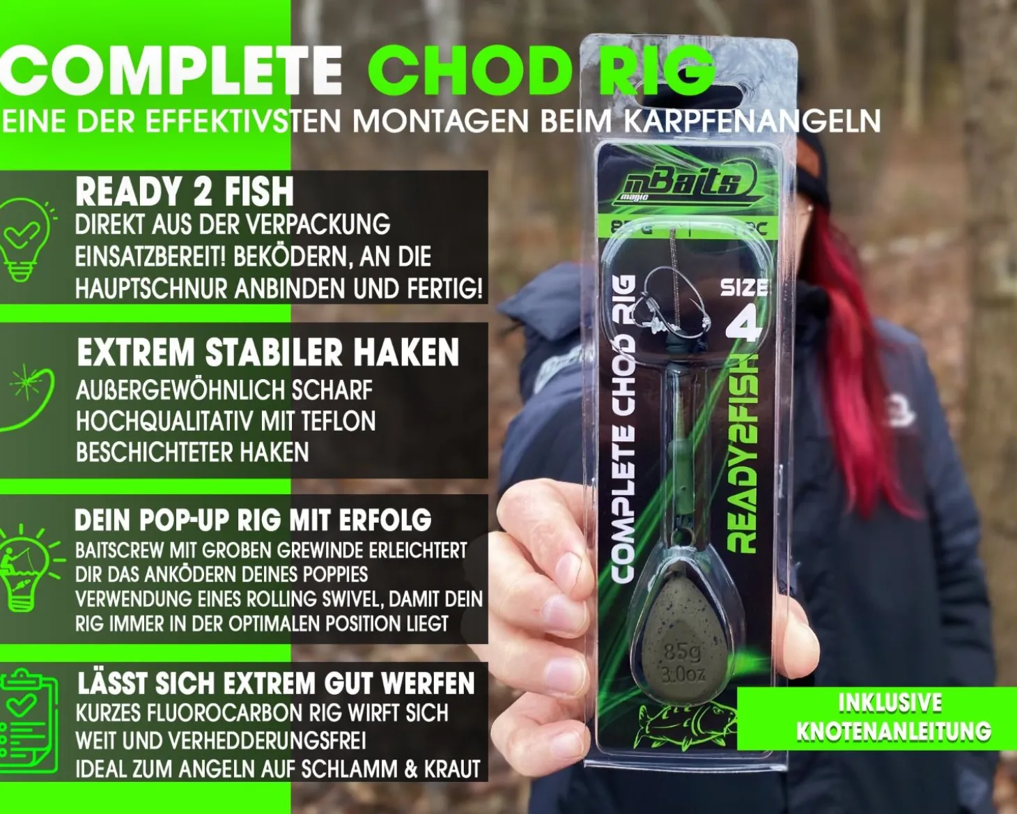 Magic Baits Ready to Fish Complete Chod Rig Karpfenmontage Zielfische