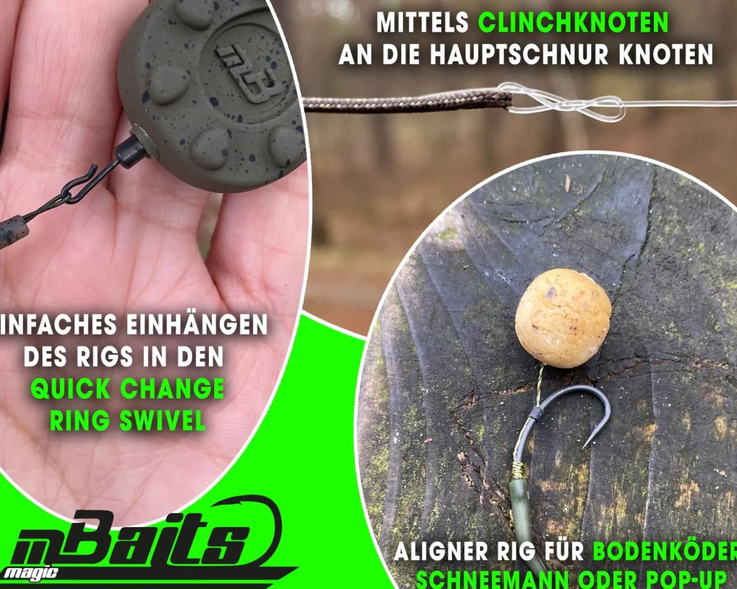 Magic Baits Ready2Fish Complete Inline Rig Karpfenmontage Carptackle Zielfische