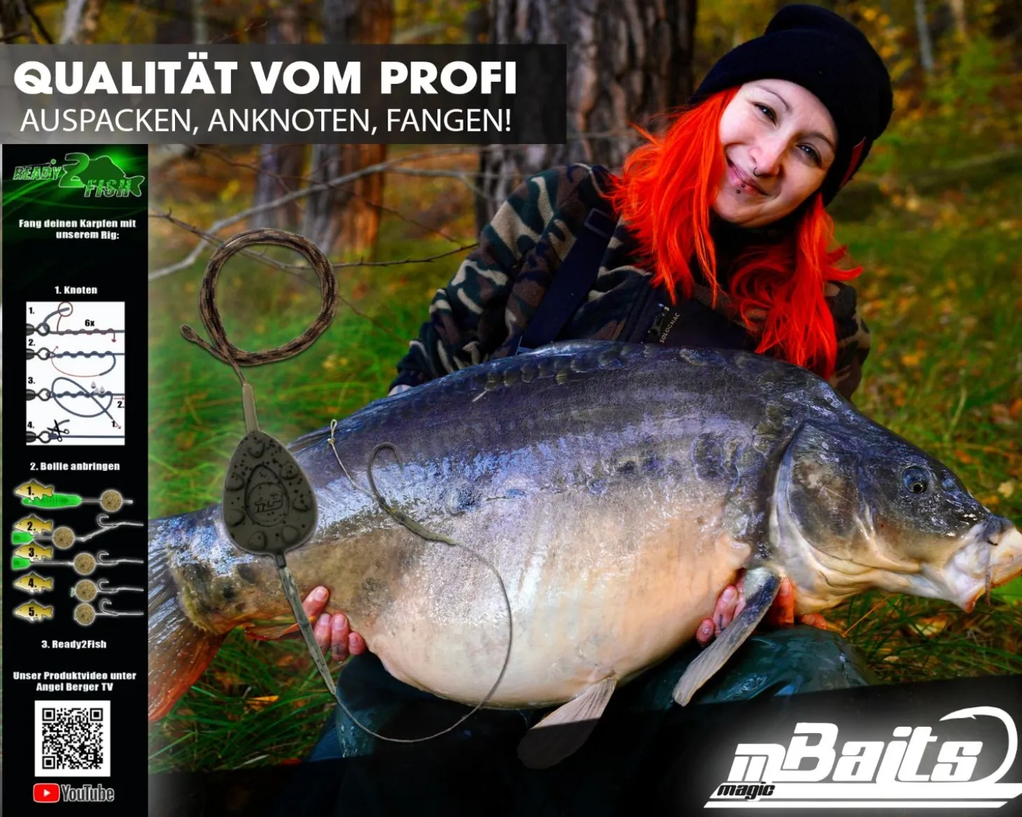 Magic Baits Ready2Fish Complete Inline Rig Karpfenmontage Carptackle Zielfische