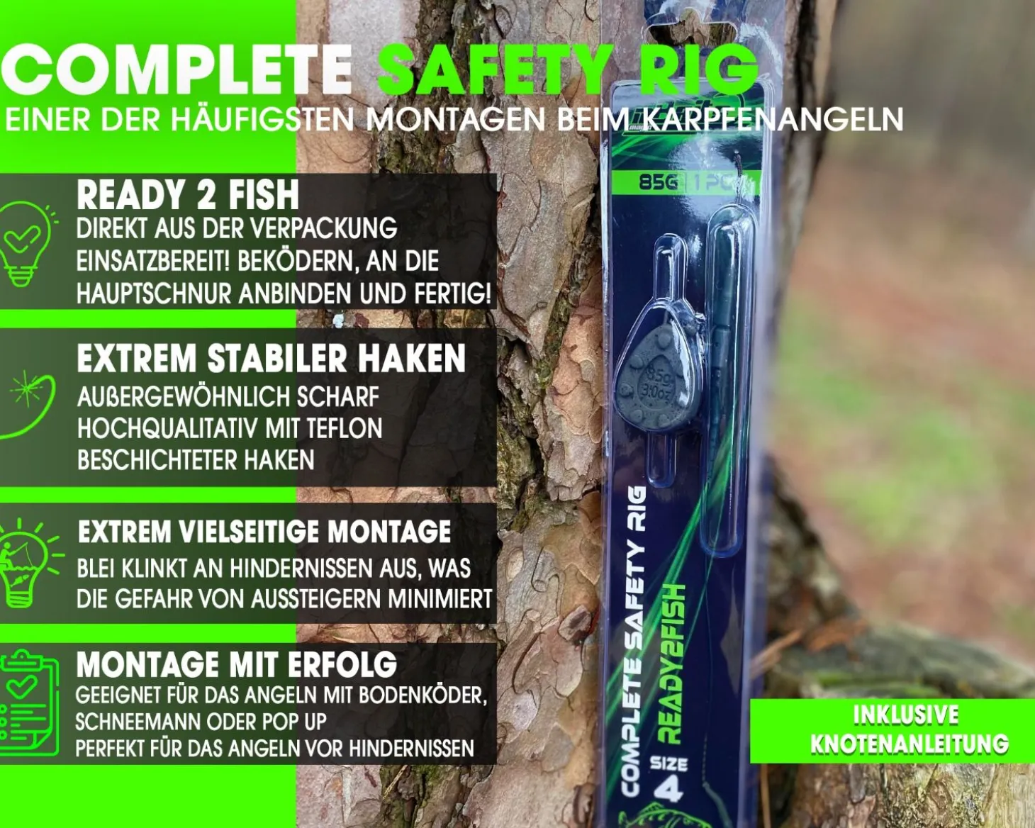 Magic Baits Ready2Fish Complete Safety Rig Karpfenmontage Carptackle Zielfische