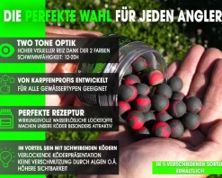 Magic Baits Red Garlic Two Tone Pop Ups 16mm Boilies Premium Range  Futtermittel