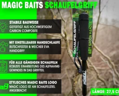 Magic Baits Schaufelgriff Bait Spoon Handle Futterschaufel Griff Bait Spoon Futterkelle zum Karpfenangeln Zielfische