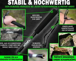 Magic Baits Schaufelgriff Bait Spoon Handle Futterschaufel Griff Bait Spoon Futterkelle zum Karpfenangeln Zielfische