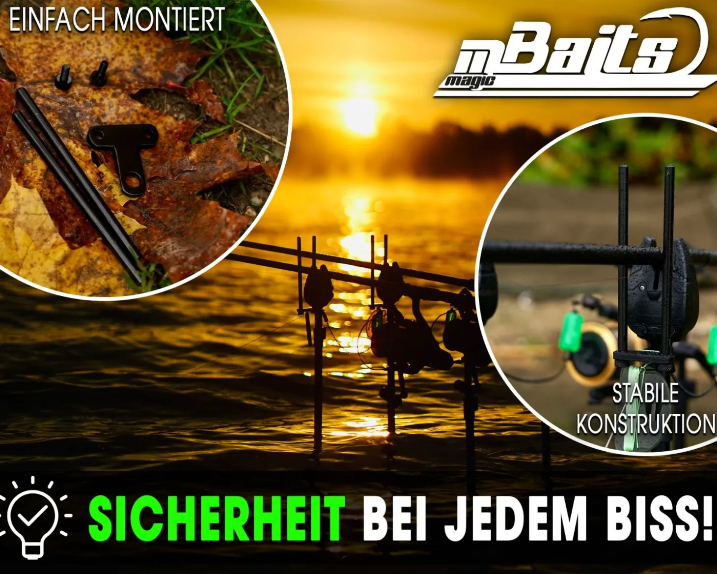 Magic Baits Snag Bar Snag Ears Aluminium Snag Bar Kit Rod Pod und Banksticks Karpfenangeln Zielfische