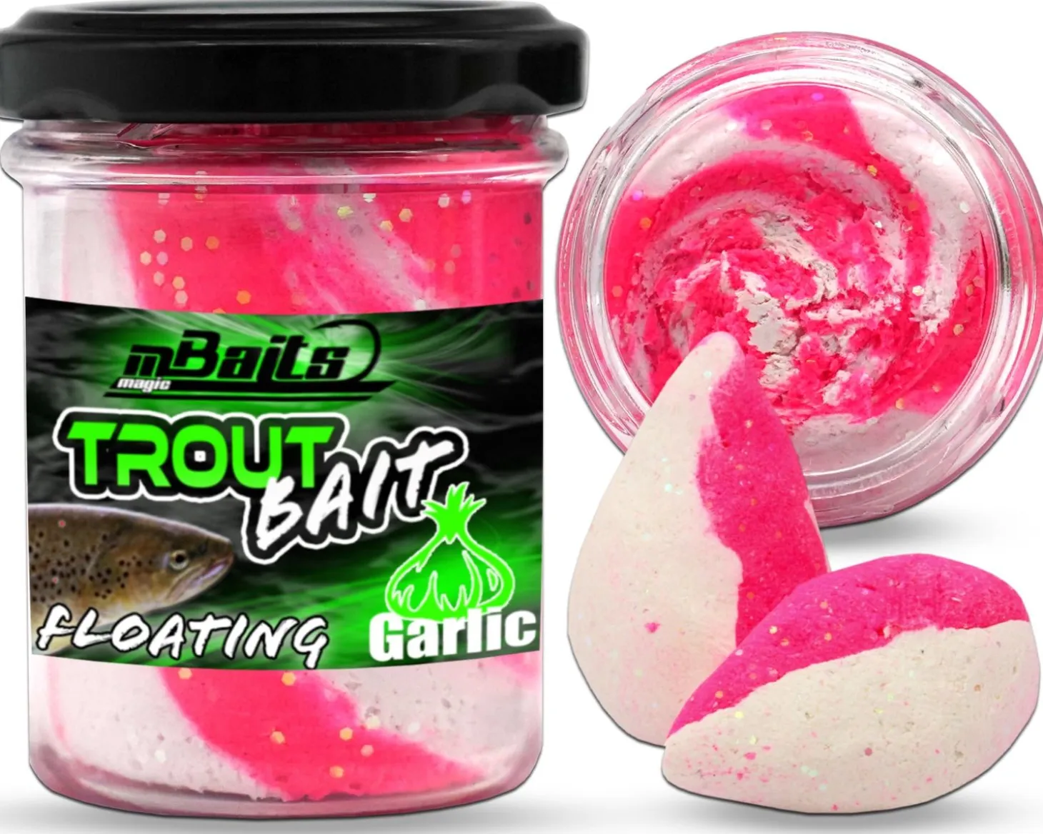 Magic Baits Trout Bait Forellenteig Magic Trout Paste -Fluo White Pink Futtermittel