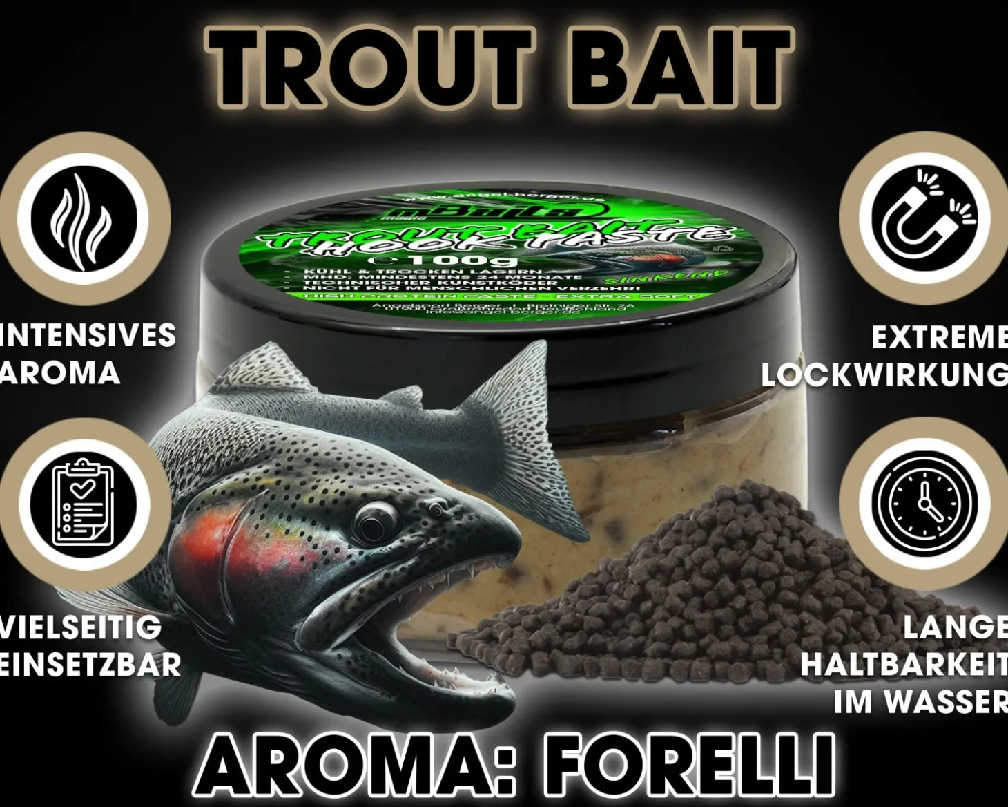 Magic Baits Trout Bait Sinking Forelli Futtermittel