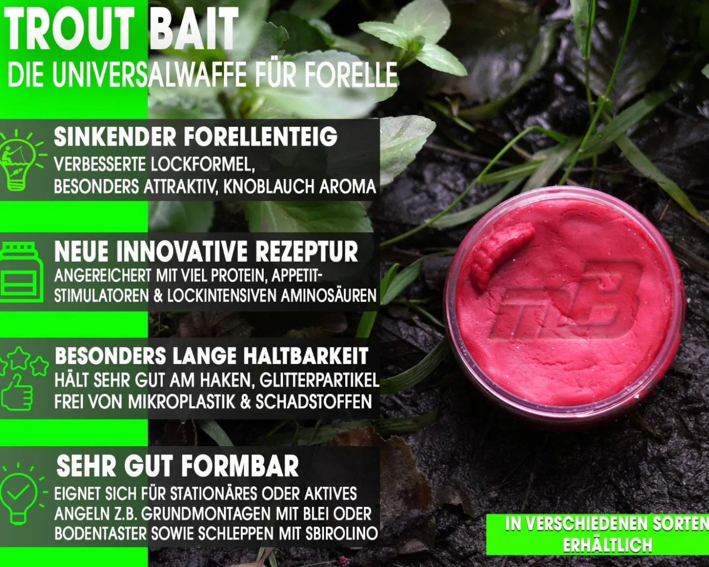 Magic Baits Trout Bait Sinking Knoblauch Futtermittel