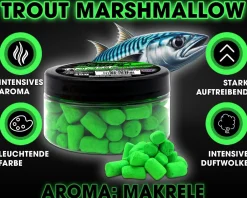 Magic Baits Trout Marshmallow Forellenköder schwimmend Forellenteig Angelköder Forelle Trout Bait-Makrele / Green Futtermittel