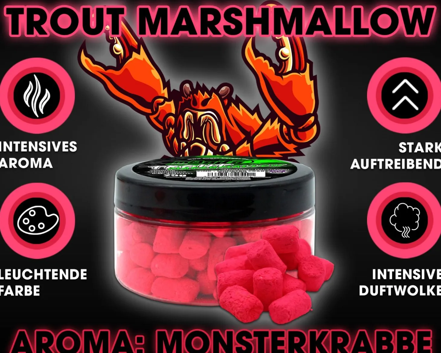 Magic Baits Trout Marshmallow Forellenköder schwimmend Forellenteig Angelköder Forelle Trout Bait Futtermittel