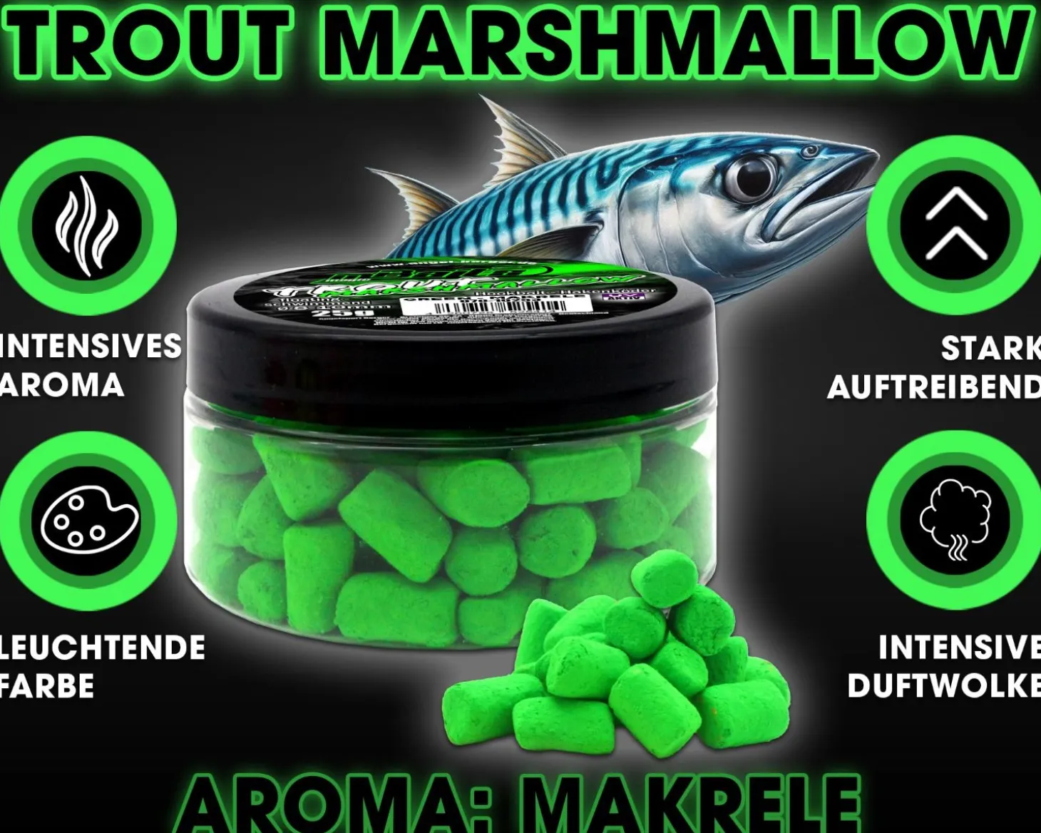 Magic Baits Trout Marshmallow Forellenköder schwimmend Forellenteig Angelköder Forelle Trout Bait Futtermittel