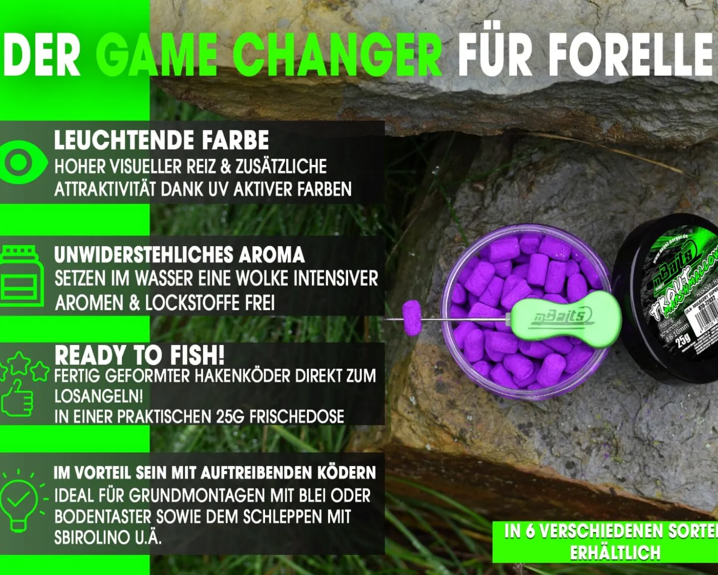 Magic Baits Trout Marshmallow Forellenköder schwimmend Forellenteig Angelköder Forelle Trout Bait Futtermittel