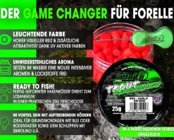 Magic Baits Trout Marshmallow Forellenköder schwimmend Forellenteig Angelköder Forelle Trout Bait-Garlic / Red Futtermittel