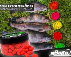 Magic Baits Trout Marshmallow Forellenköder schwimmend Forellenteig Angelköder Forelle Trout Bait-Garlic / Red Futtermittel