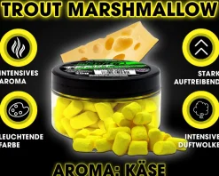 Magic Baits Trout Marshmallow Forellenköder schwimmend Forellenteig Angelköder Forelle Trout Bait-Cheese / Yellow Futtermittel