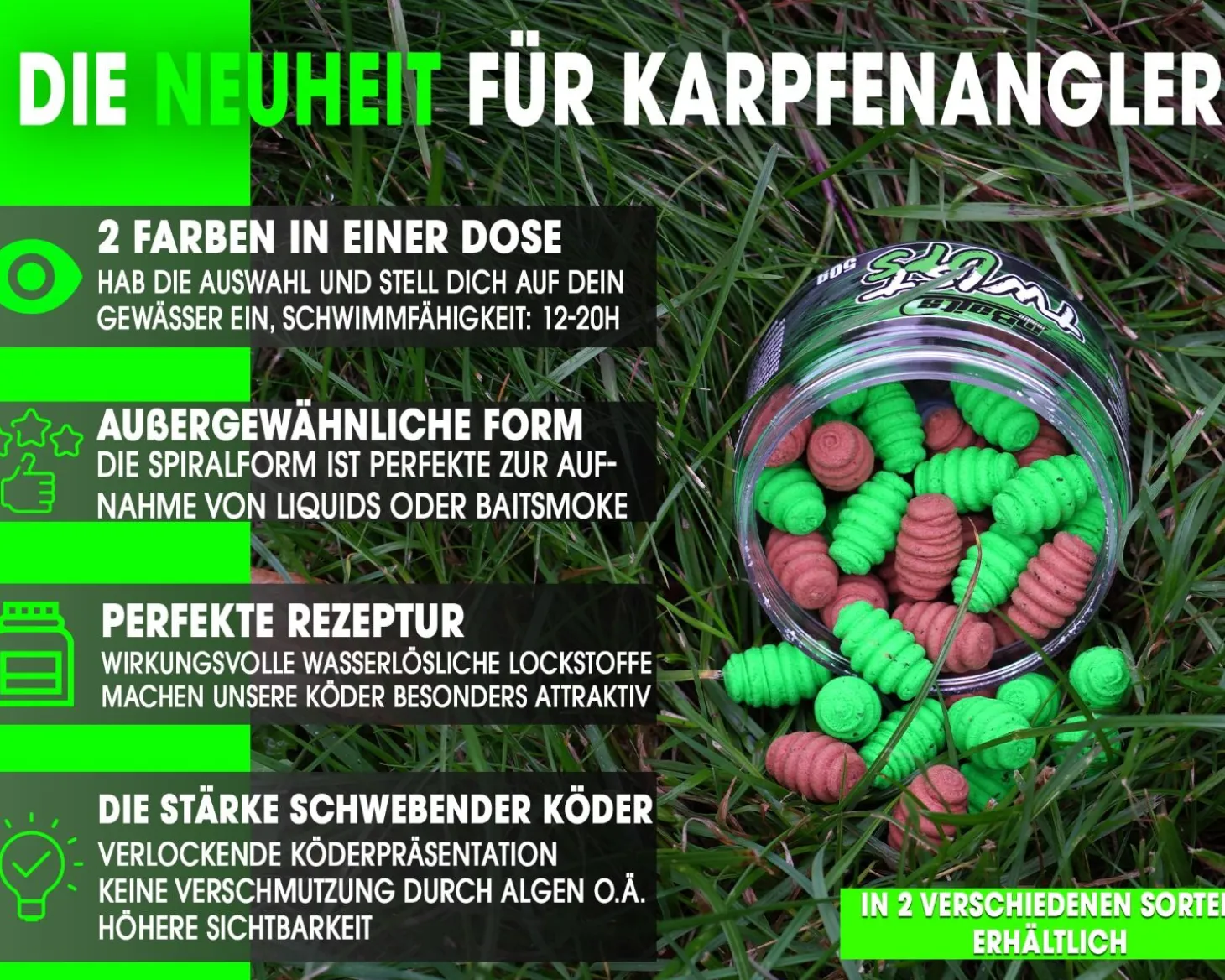 Magic Baits Twist Ups Pop Ups Boilies Premium Range Pop Up Hakenköder schwimmend Karpfenköder-Natural Squid & Liver Futtermittel