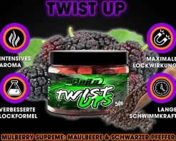 Magic Baits Twist Ups Pop Ups  Boilies Premium Range Pop Up Hakenköder schwimmend Karpfenköder-Mulberry Supreme Futtermittel