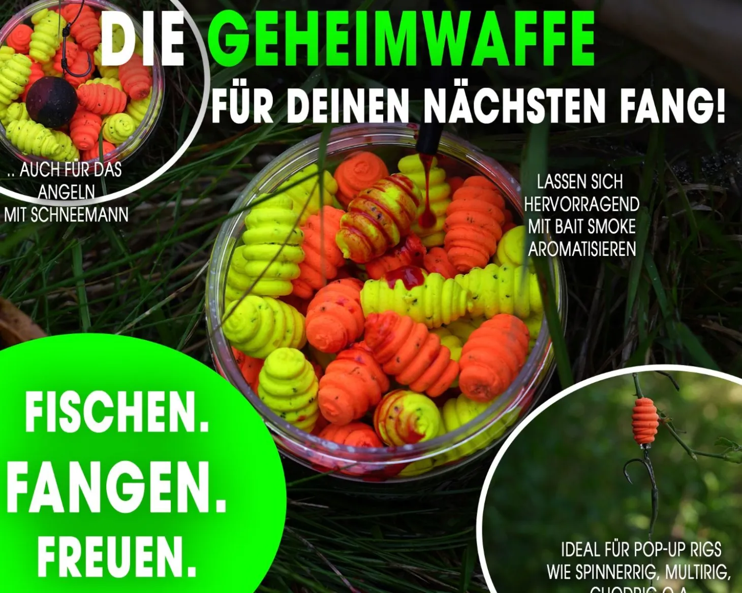 Magic Baits Twist Ups Pop Ups Boilies Premium Range Pop Up Hakenköder schwimmend Karpfenköder-King Pineapple Futtermittel