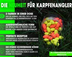 Magic Baits Twist Ups Pop Ups Boilies Premium Range Pop Up Hakenköder schwimmend Karpfenköder-King Pineapple Futtermittel