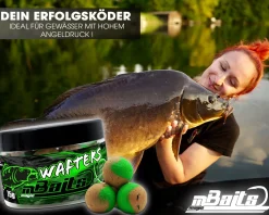 Magic Baits Two Tone Wafters Natural Squid & Liver Half Ups Half Pop Up Half Hookbait schwerelos Karpfenköder Boilie Futtermittel