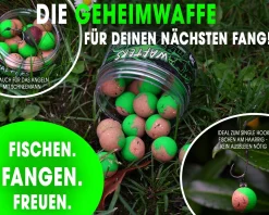 Magic Baits Two Tone Wafters Natural Squid & Liver Half Ups Half Pop Up Half Hookbait schwerelos Karpfenköder Boilie Futtermittel
