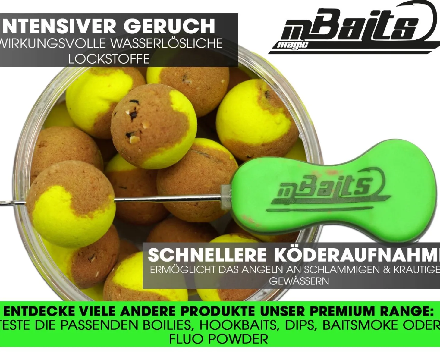 Magic Baits Two Tone Wafters Captain Banana Half Ups Half Pop Up Half Hookbait schwerelos Karpfenköder Boilie Futtermittel