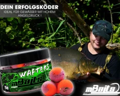 Magic Baits Two Tone Wafters Mulberry Supreme Half Ups Half Pop Up Half Hookbait schwerelos Karpfenköder Boilie Futtermittel