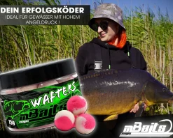 Magic Baits Two Tone Wafters Essential Krill Half Ups Half Pop Up Half Hookbait schwerelos Karpfenköder Boilie Futtermittel
