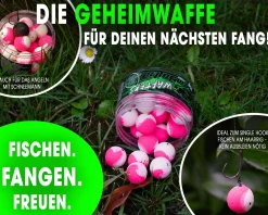 Magic Baits Two Tone Wafters Essential Krill Half Ups Half Pop Up Half Hookbait schwerelos Karpfenköder Boilie Futtermittel