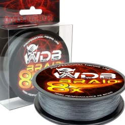 Wild Devil Baits 8 Braid Grey 150m geflochtene Angelschnur Angelschnur