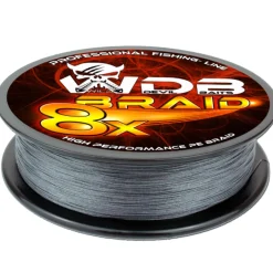 Wild Devil Baits 8 Braid Grey 300m geflochtene Angelschnur Angelschnur